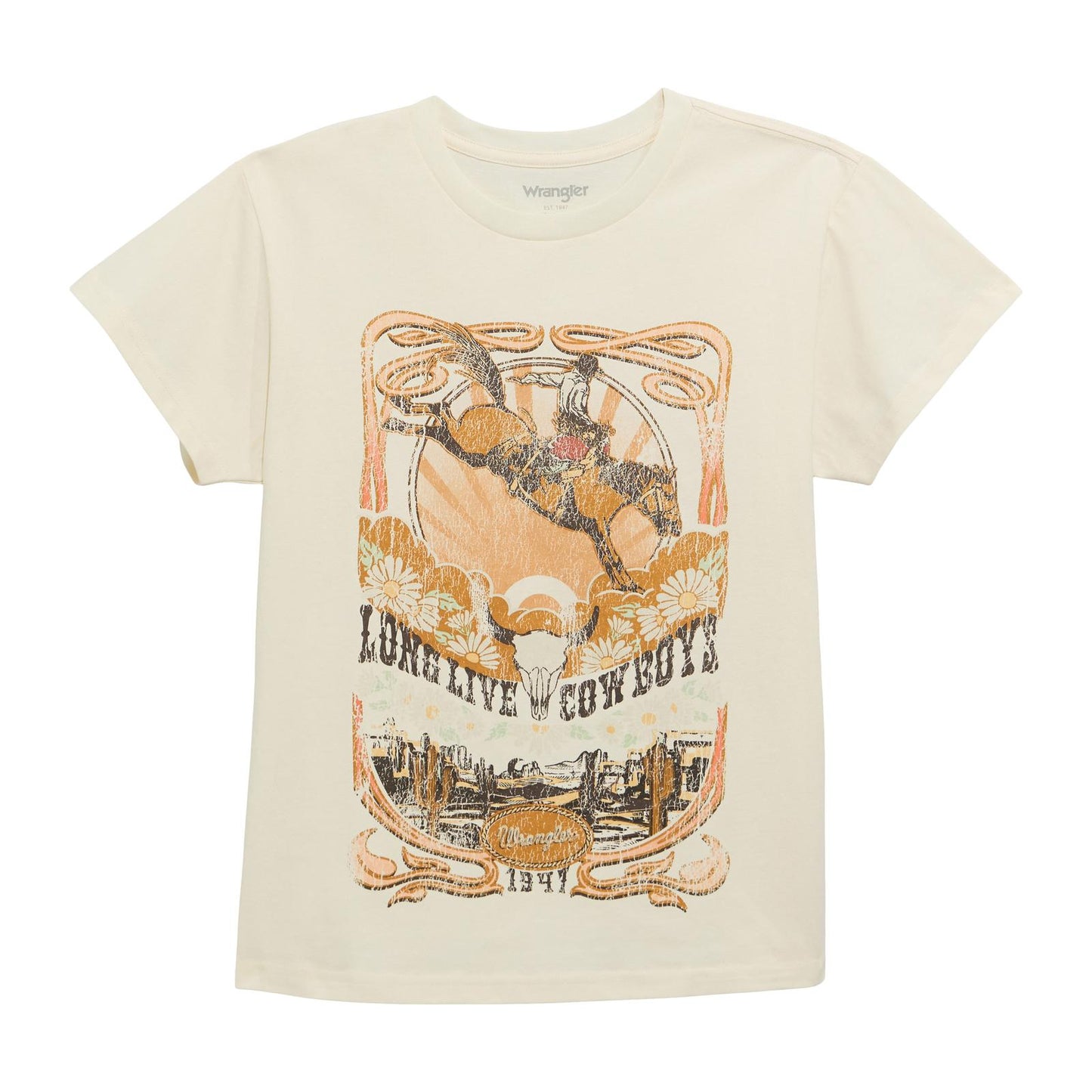 T-shirt Wrangler femme Bronc Sunflowers