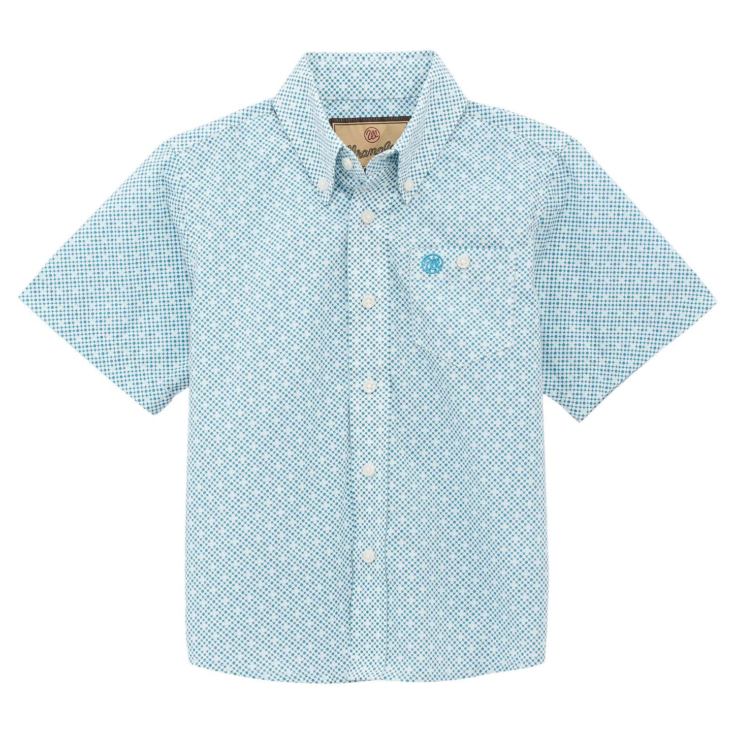 Chemise à manches courtes pour enfant bleue