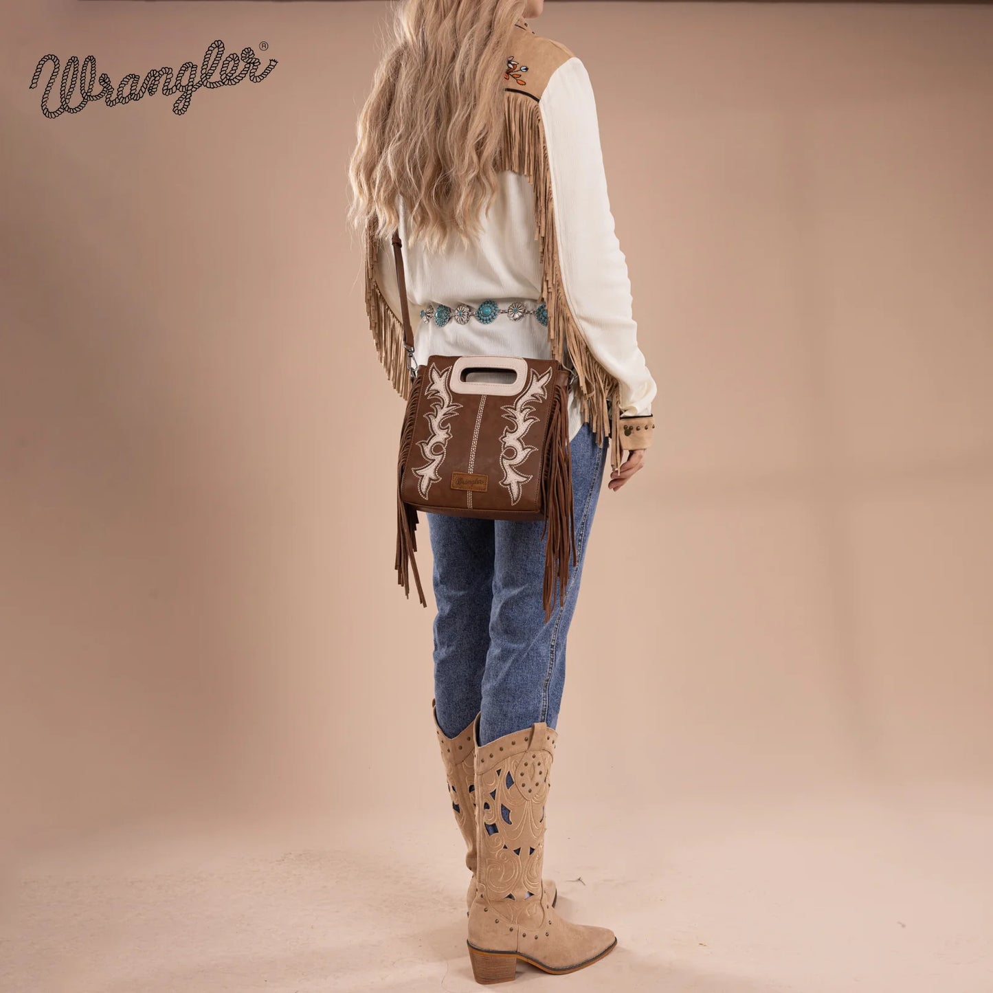 Tote bag avec franges Wrangler