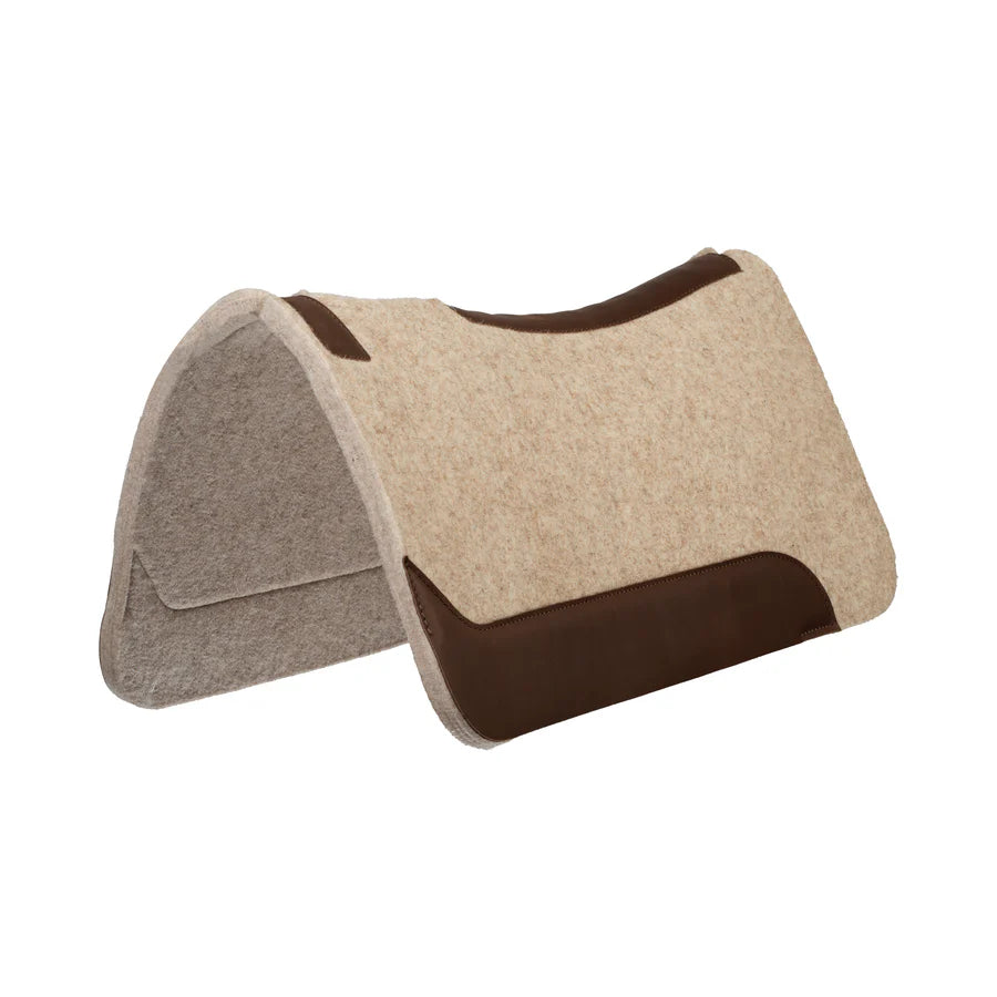 Contoured Wool Blend Felt Saddle Pad 3/4 Weaver Leather