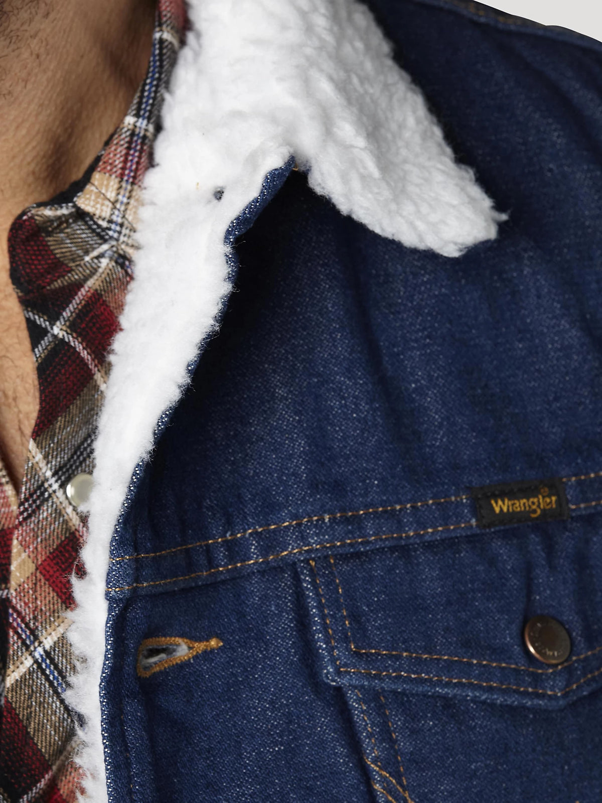 Veste sherpa sans manche en jeans Wrangler