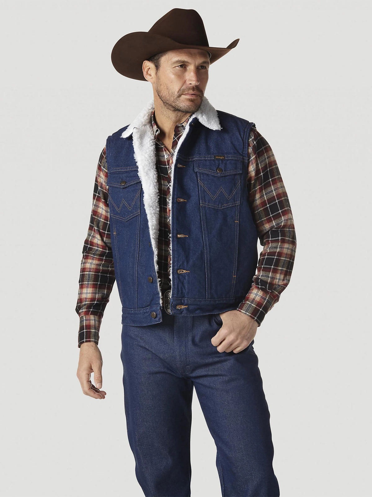 Veste sherpa sans manche en jeans Wrangler