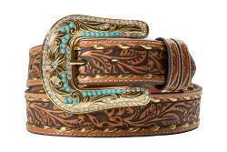 Ceinture en cuir tan Angel Ranch