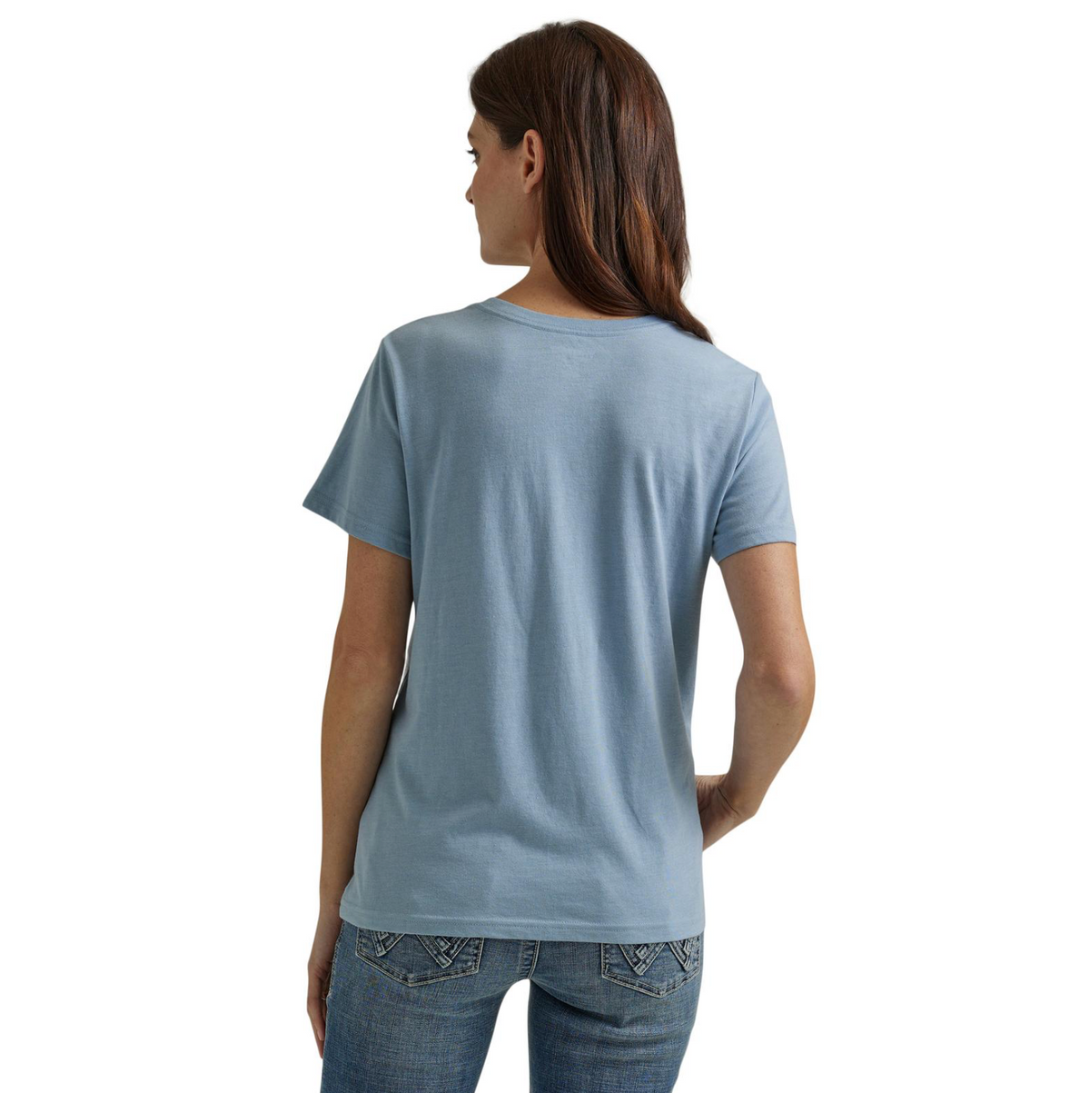 T-Shirt bleu logo rope noir Wrangler
