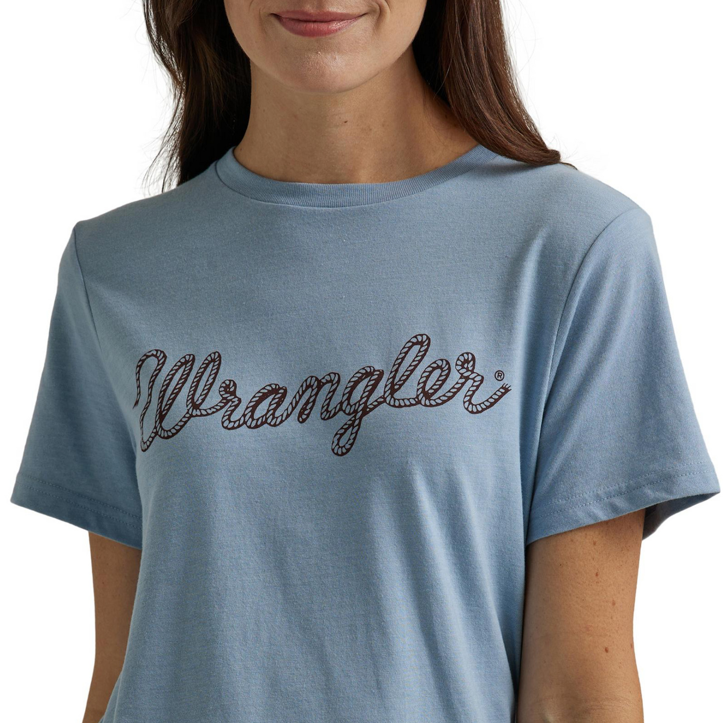 T-Shirt bleu logo rope noir Wrangler