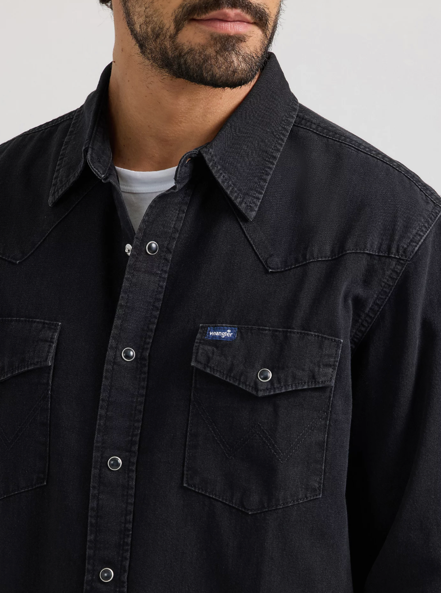 Chemise Wrangler Black Denim