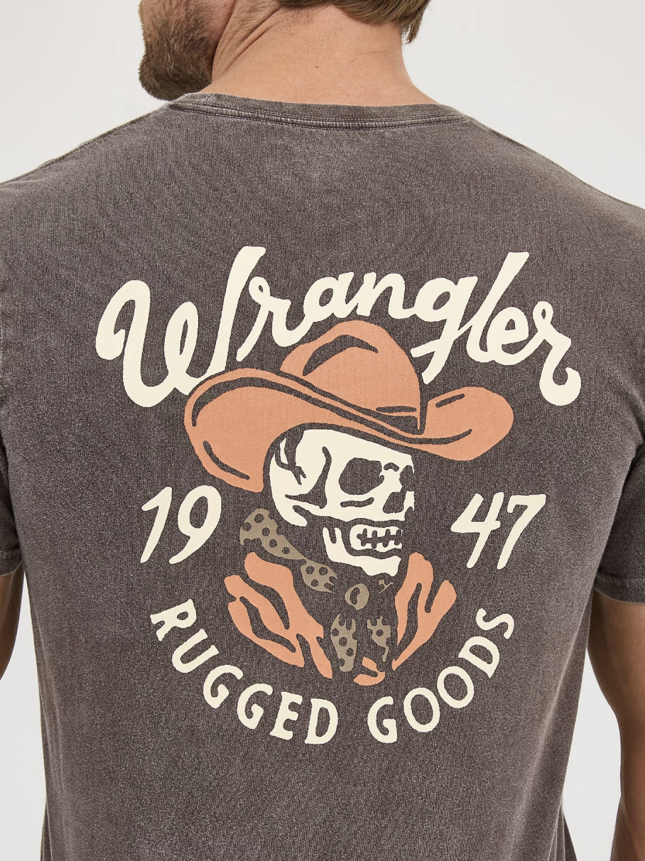 T-Shirt Wrangler Cowboy Skull