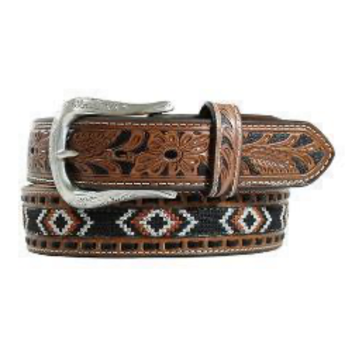 Ceinture Nocona Black Buck Lace Stitching