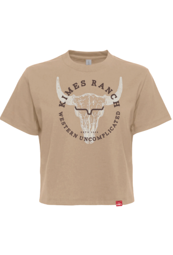 Crop Top Bison Skull Kimes Ranch