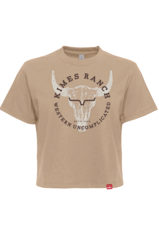 Crop Top Bison Skull Kimes Ranch