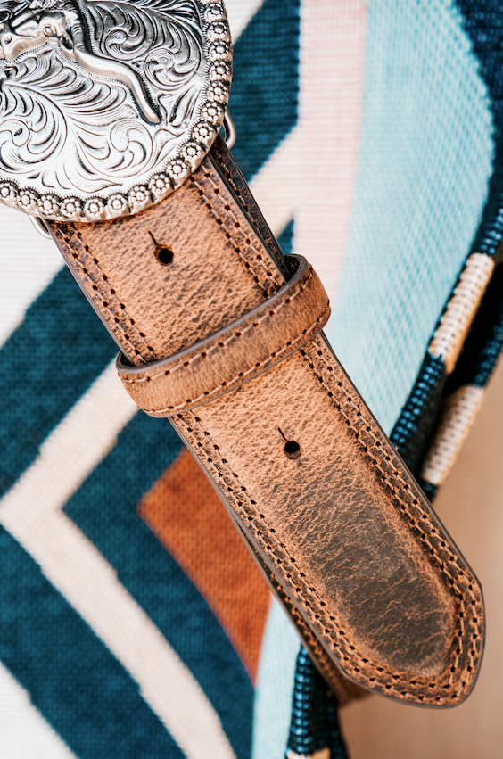 Ceinture And West avec boucle Long Horn