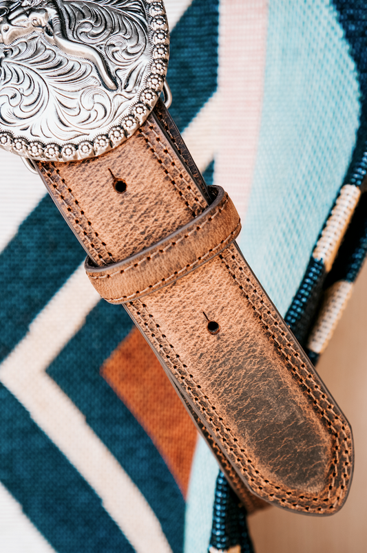 Ceinture And West avec boucle Long Horn