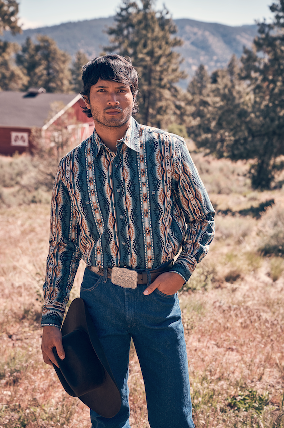 Chemise Wrangler Checotah® Teal et brune