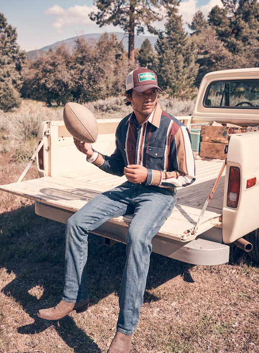 Chemise Wrangler® Vintage Brushpopper Navy Multi