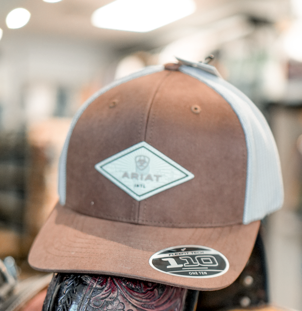 Casquette Ariat brune logo losange