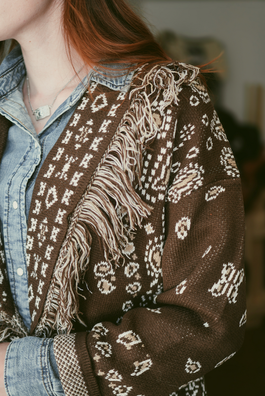 Cardigan Lyla + Luxe avec franges