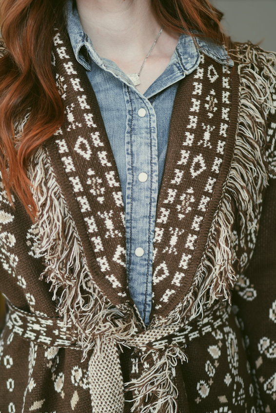 Cardigan Lyla + Luxe avec franges