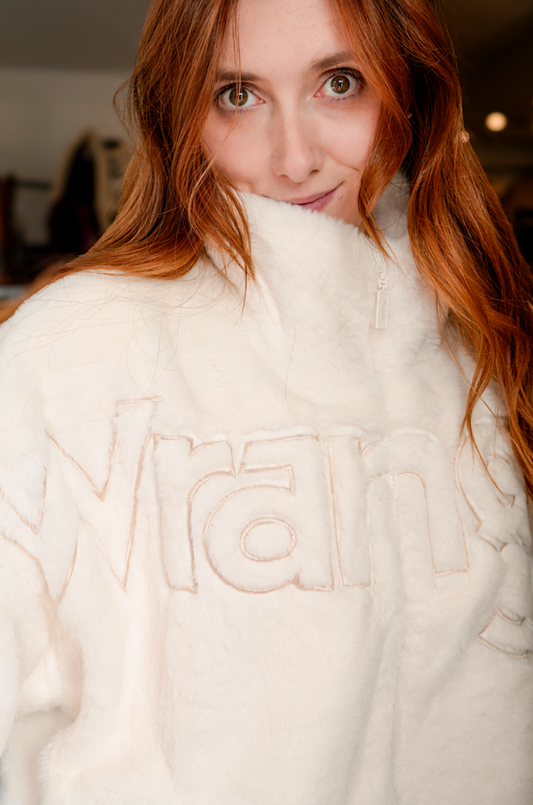 Veste Wrangler en fausse fourrure blanche