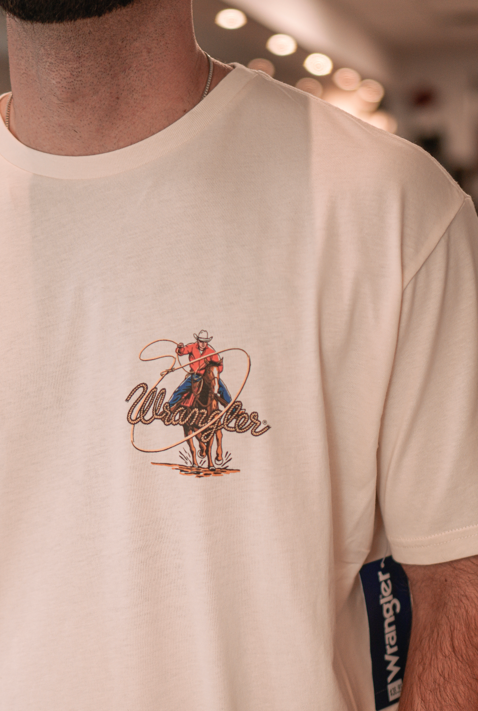 T-shirt Wrangler roper Antique White
