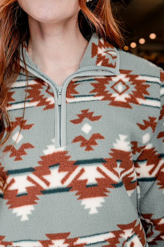 Pull Wrangler Retro® Punchy Sherpa 1/4 Zip