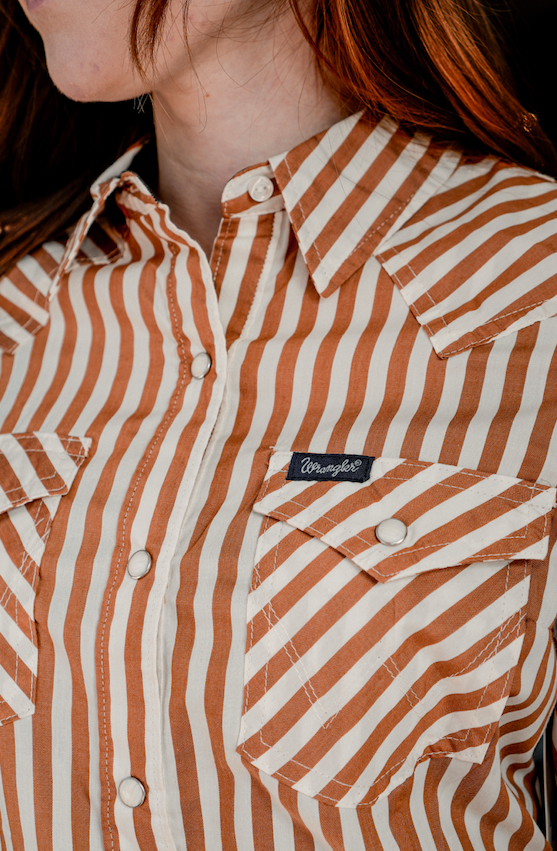 Chemise Wrangler rayée jaune