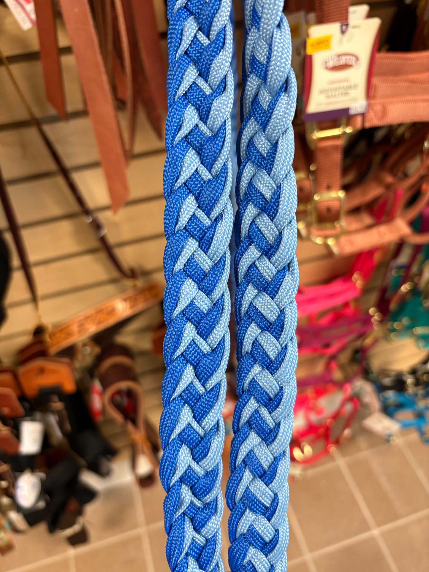 Rêne de roping en polyester tressé WR