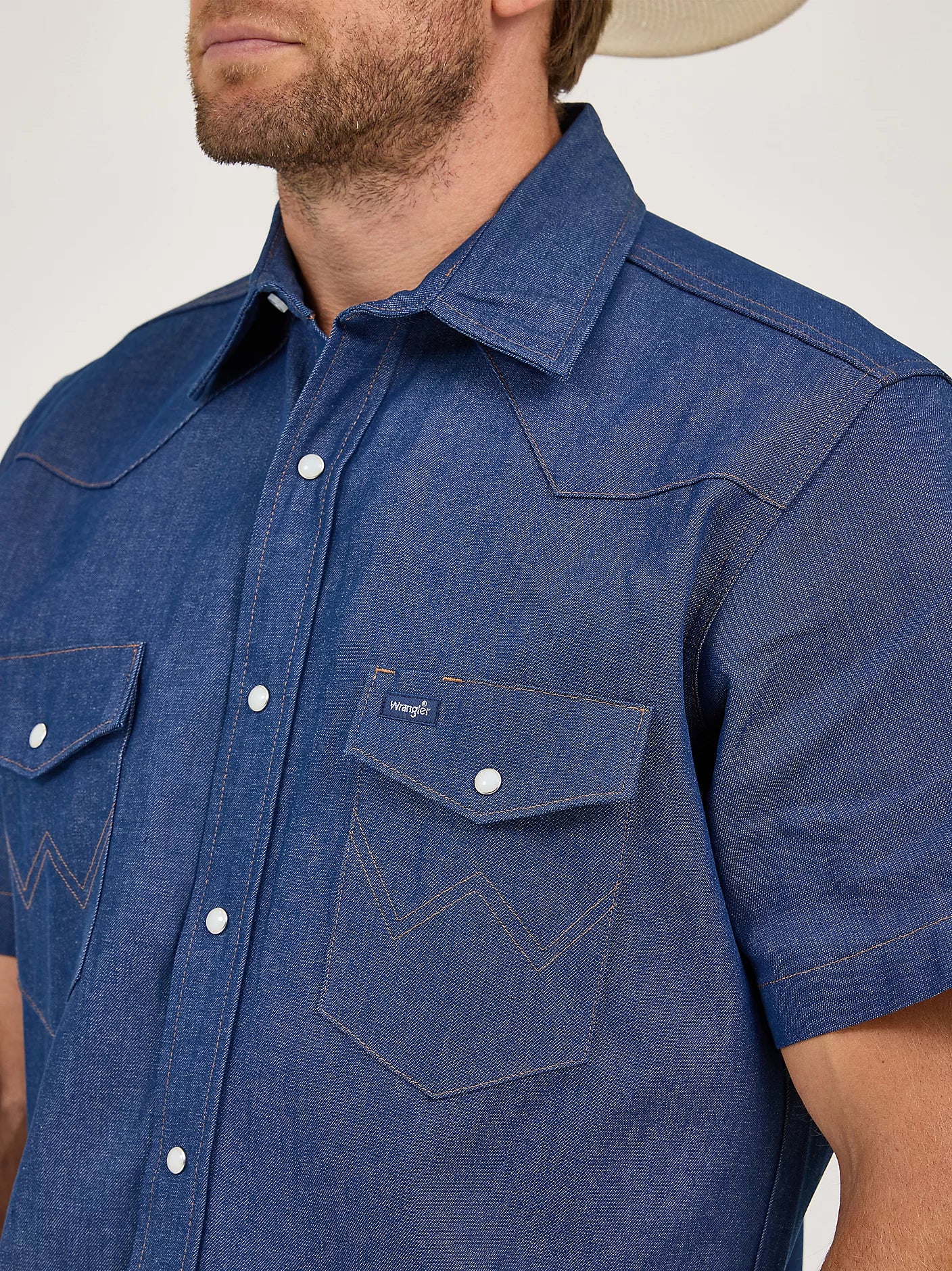 Chemise manches courtes Wrangler Rigid Indigo