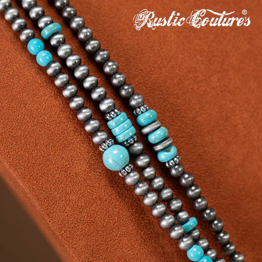 Ensemble collier et boucles d'oreilles Rustic Couture's