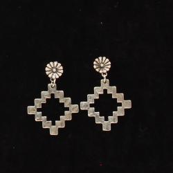 Boucles d'oreilles Silver Strike triangles argentés