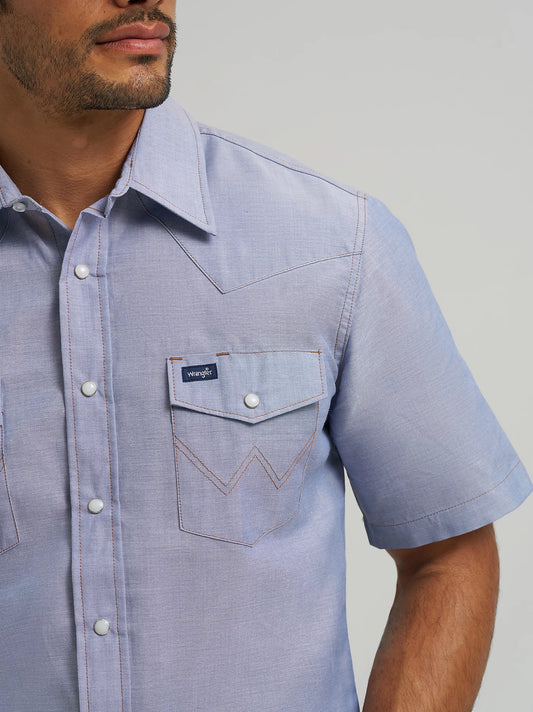 Chemise manches courtes Wrangler Chambray
