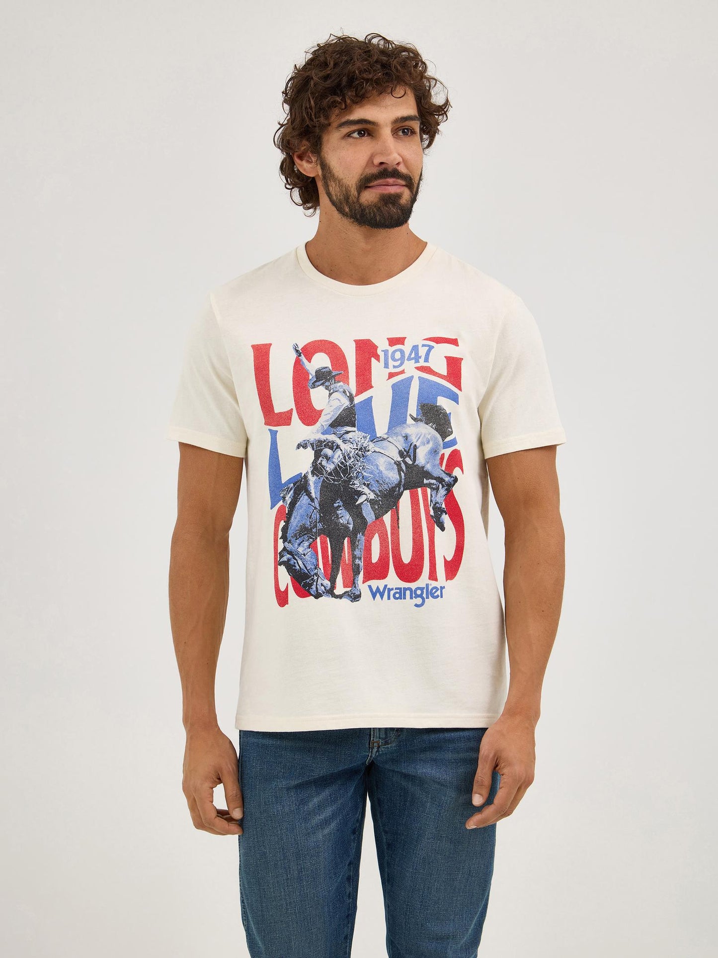 T-Shirt Wrangler Homme Antique White