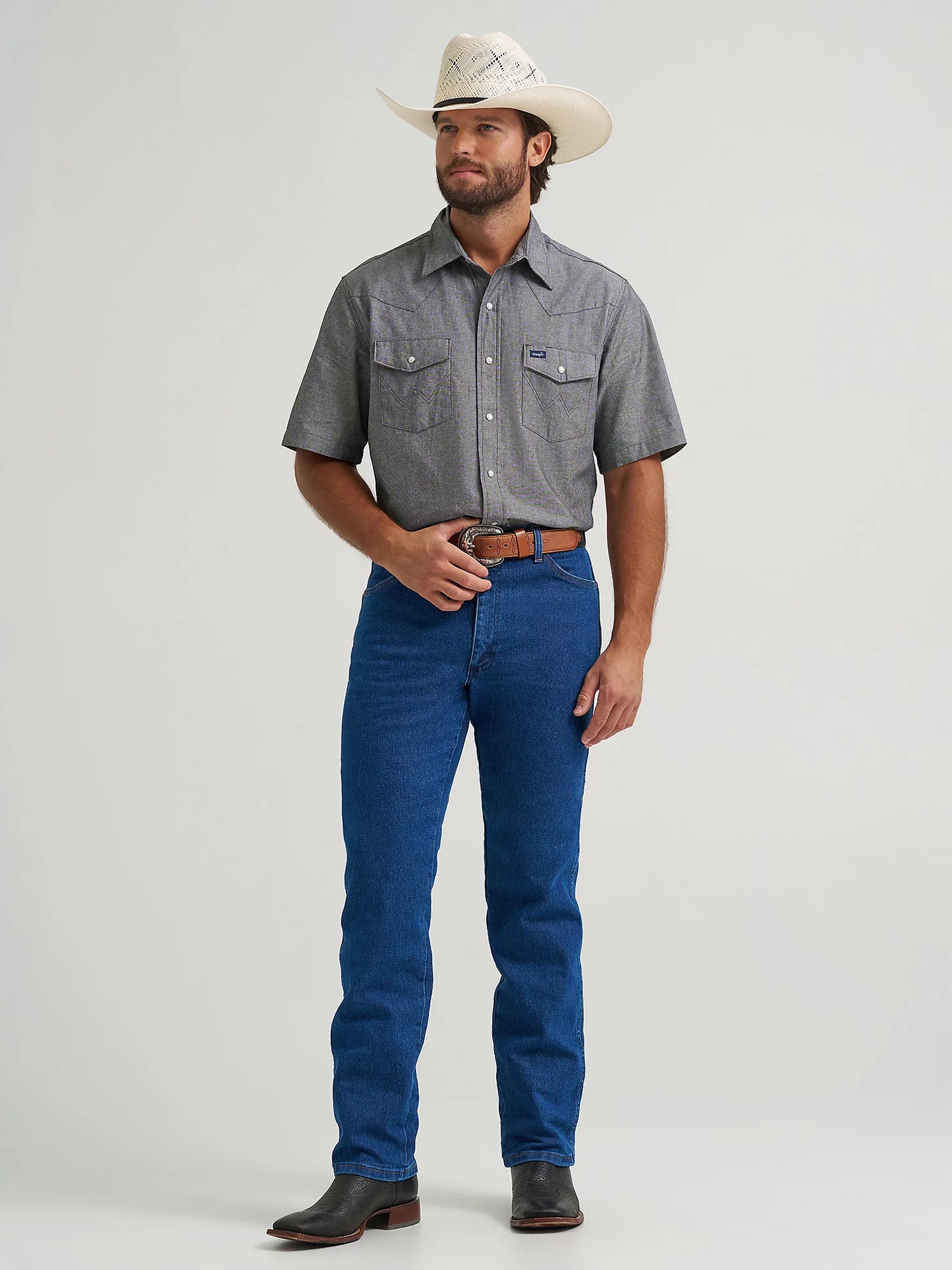 Chemise à manches courtes Wrangler Chambray