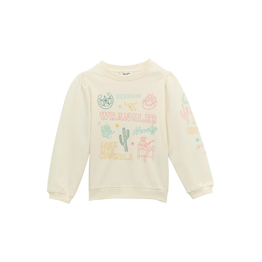 Crewneck wrangler avec icônes pour fille