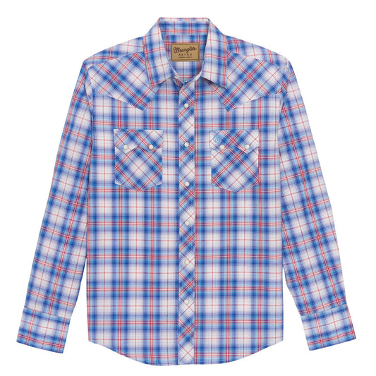 Chemise Wrangler Retro® bleue et rouge