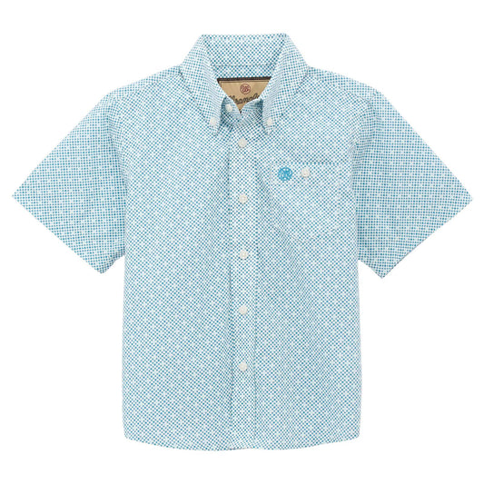 Chemise à manches courtes pour enfant bleue