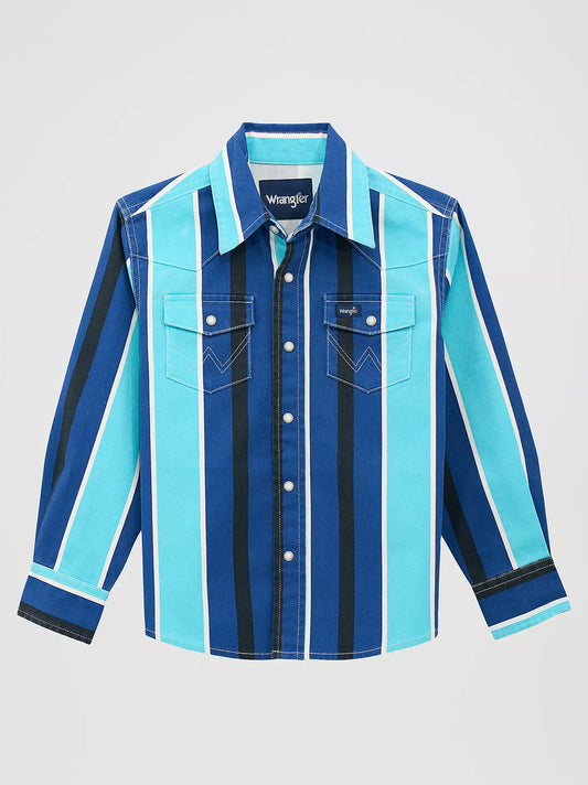 Chemise Wrangler Vintage bleue pour enfant