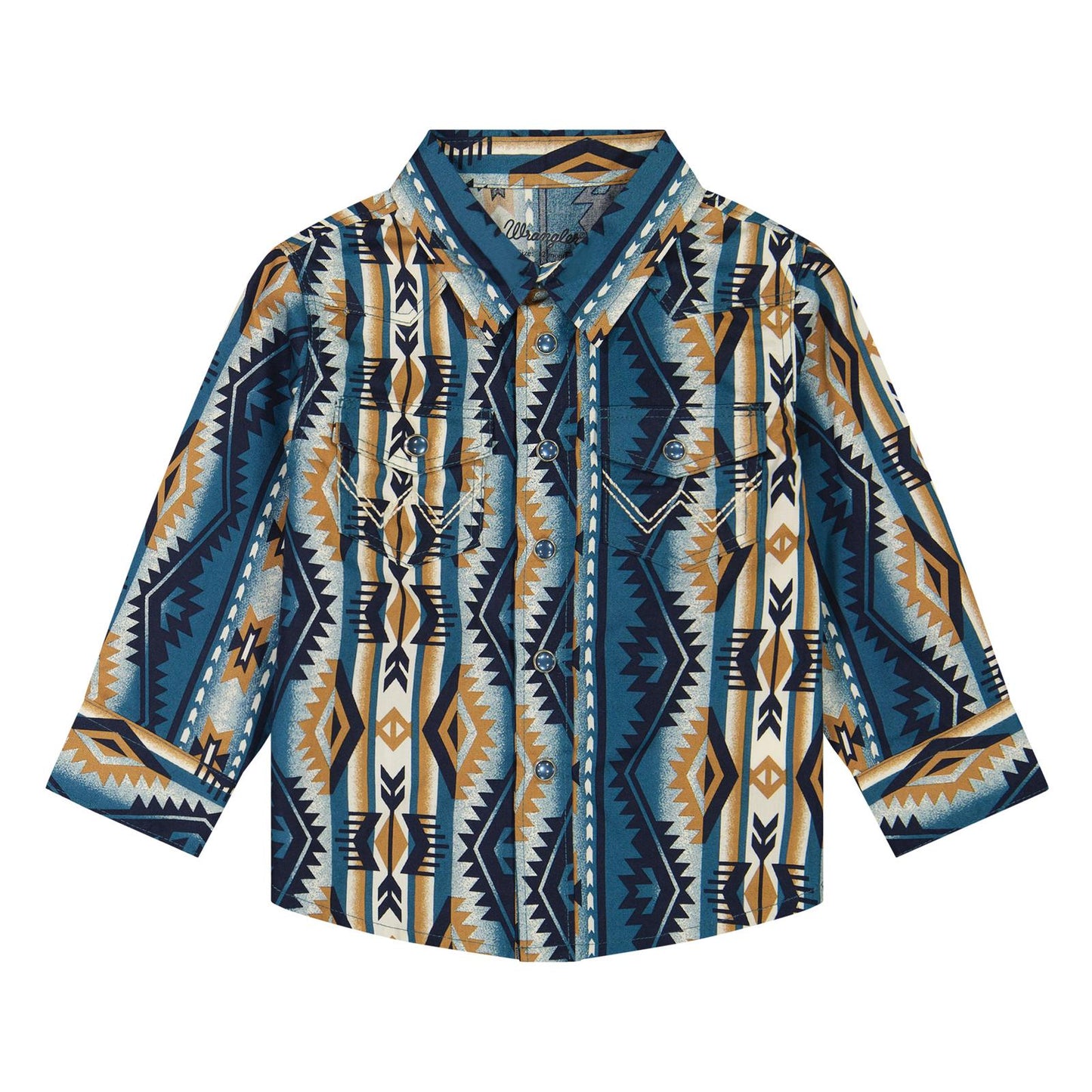 Chemise pour bébé teal et brune