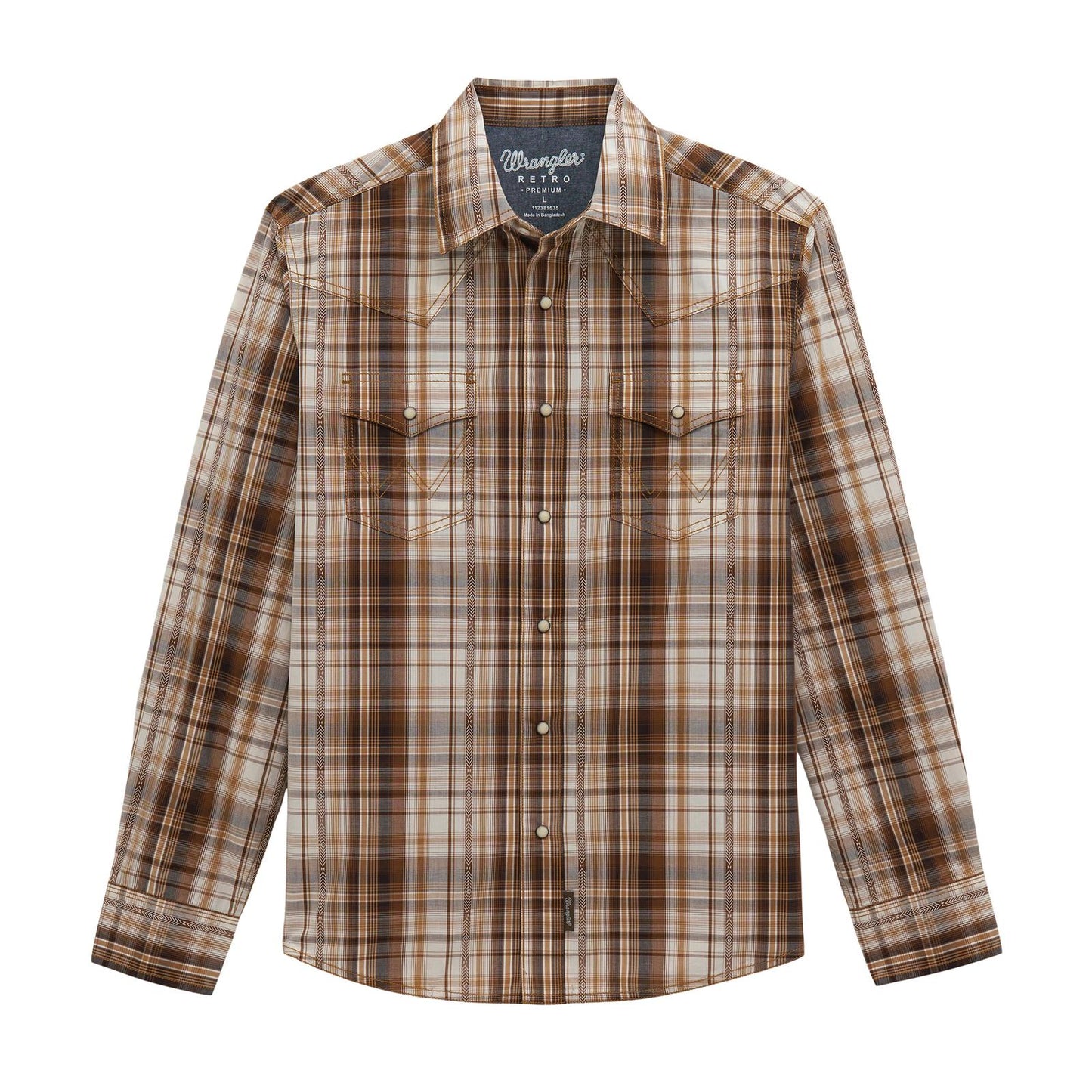 Wrangler Retro® Premium à carreaux brune