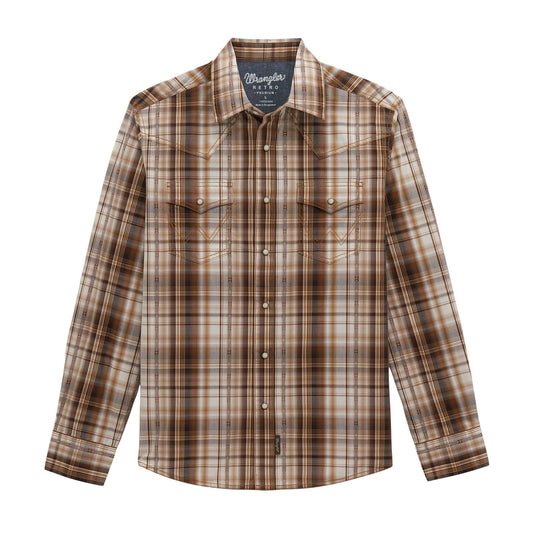 Wrangler Retro® Premium à carreaux brune