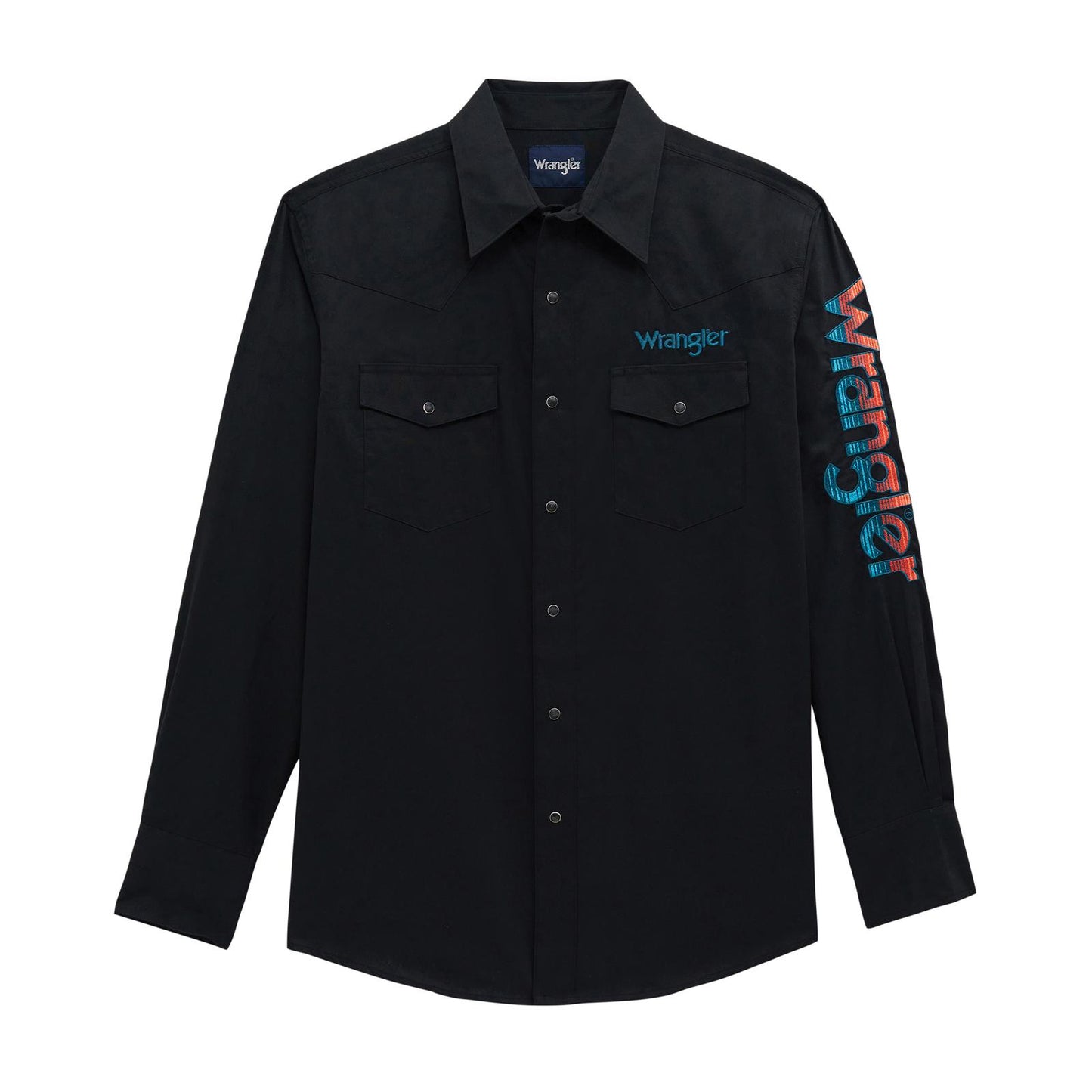 Chemise Wrangler avec logo bleu et orange