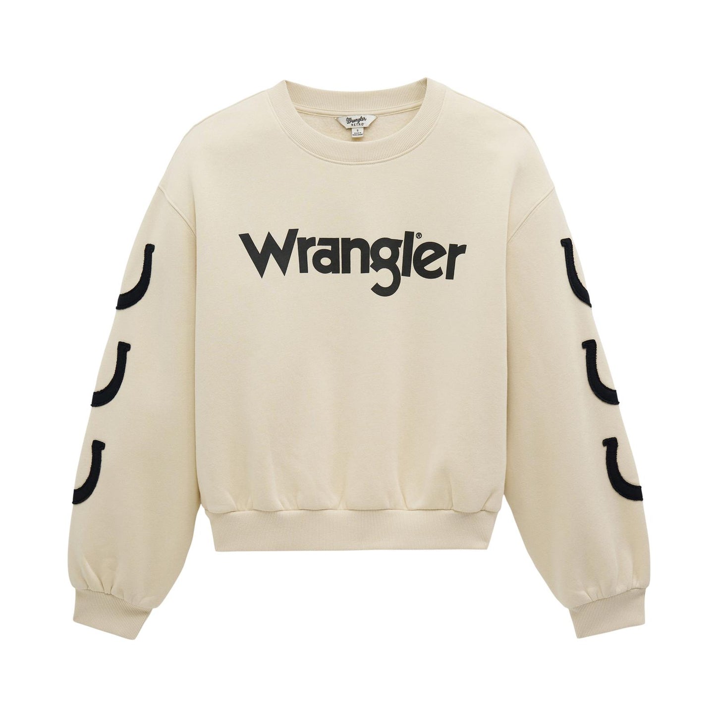 Crewneck Wrangler blanc avec fers à cheval