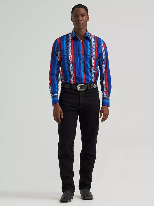 Chemise Wrangler Checotah bleue/rouge/blanche