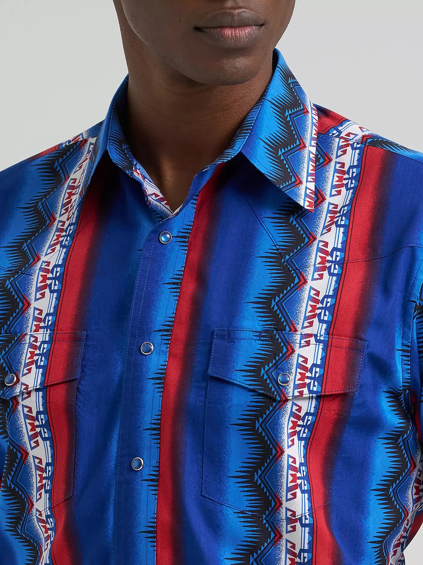 Chemise Wrangler Checotah bleue/rouge/blanche