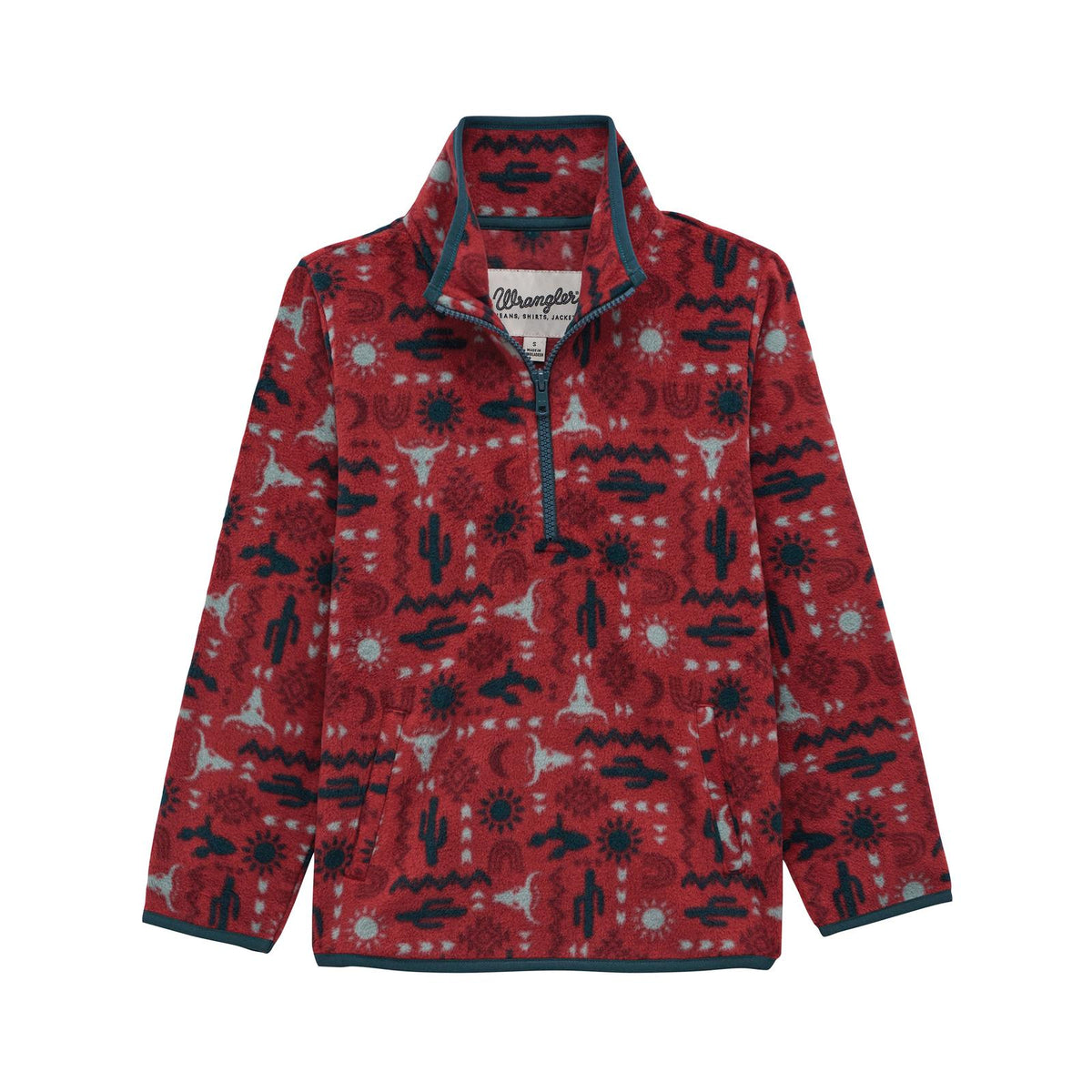 Quarter Zip Wrangler pour fille Bourgogne