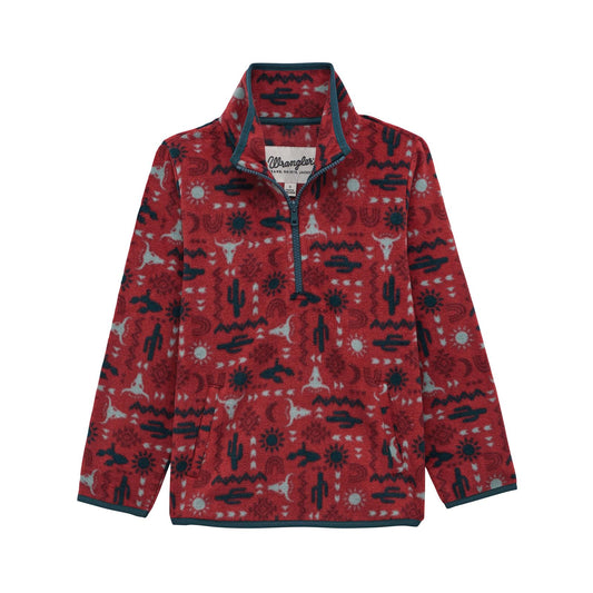 Quarter Zip Wrangler pour fille Bourgogne