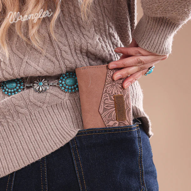 Portefeuille en cuir floral Wrangler