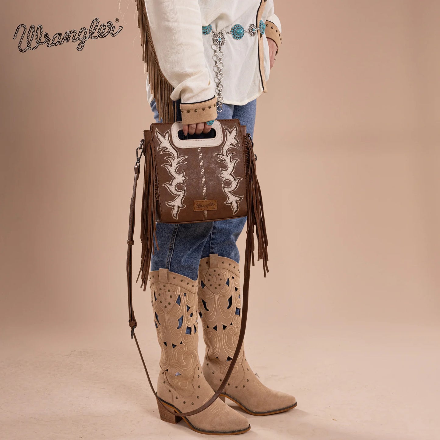 Tote bag avec franges Wrangler