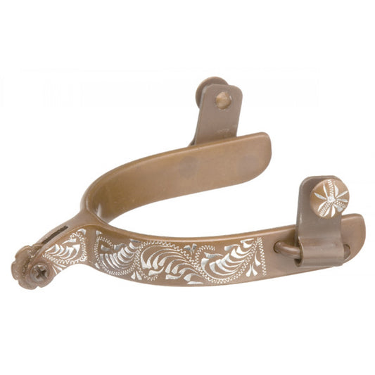Éperons antiques gravés Western Rawhide