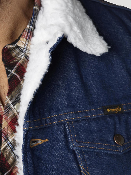 Veste sherpa sans manche en jeans Wrangler