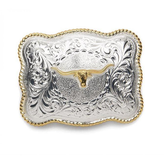 Boucle de ceinture And West Sonora Silver Long Horn